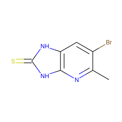 Cc1nc2[nH]c(=S)[nH]c2cc1Br ZINC000018193858