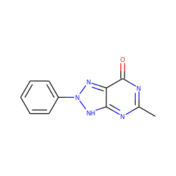 Cc1nc2[nH]n(-c3ccccc3)nc-2c(=O)n1 ZINC000138141884