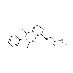 Cc1nc2c(/C=C/C(=O)NO)cccc2c(=O)n1-c1ccccc1 ZINC000096934287