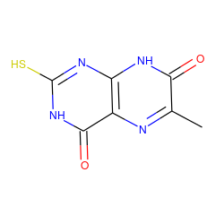 Cc1nc2c(=O)[nH]c(S)nc2[nH]c1=O ZINC000008622452