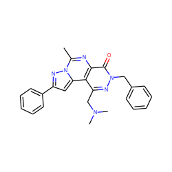 Cc1nc2c(=O)n(Cc3ccccc3)nc(CN(C)C)c2c2cc(-c3ccccc3)nn12 ZINC000036242963