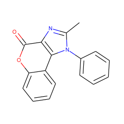 Cc1nc2c(=O)oc3ccccc3c2n1-c1ccccc1 ZINC000000258909