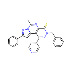 Cc1nc2c(=S)n(Cc3ccccc3)nc(-c3ccncc3)c2c2cc(-c3ccccc3)nn12 ZINC000064447667