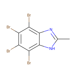 Cc1nc2c(Br)c(Br)c(Br)c(Br)c2[nH]1 ZINC000213913073