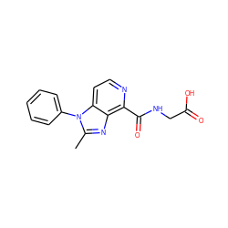 Cc1nc2c(C(=O)NCC(=O)O)nccc2n1-c1ccccc1 ZINC000040949363