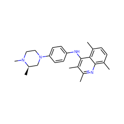 Cc1nc2c(C)ccc(C)c2c(Nc2ccc(N3CCN(C)[C@H](C)C3)cc2)c1C ZINC000053173617