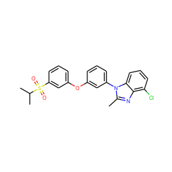 Cc1nc2c(Cl)cccc2n1-c1cccc(Oc2cccc(S(=O)(=O)C(C)C)c2)c1 ZINC000045367460