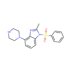 Cc1nc2c(N3CCNCC3)cccc2n1S(=O)(=O)c1ccccc1 ZINC000115662114