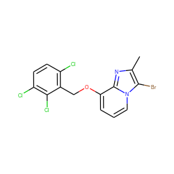 Cc1nc2c(OCc3c(Cl)ccc(Cl)c3Cl)cccn2c1Br ZINC000013778251