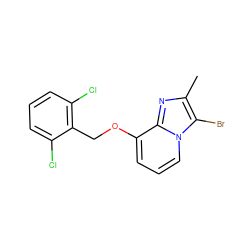 Cc1nc2c(OCc3c(Cl)cccc3Cl)cccn2c1Br ZINC000013778242