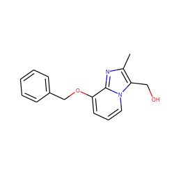 Cc1nc2c(OCc3ccccc3)cccn2c1CO ZINC000013760948