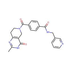 Cc1nc2c(c(=O)[nH]1)CN(C(=O)c1ccc(C(=O)NCc3cccnc3)cc1)CC2 ZINC000072107381