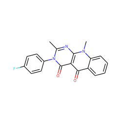 Cc1nc2c(c(=O)c3ccccc3n2C)c(=O)n1-c1ccc(F)cc1 ZINC000002345879