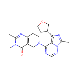 Cc1nc2c(c(=O)n1C)CN(c1ncnn3c(C)nc([C@@H]4CCOC4)c13)CC2 ZINC000169711760