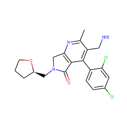 Cc1nc2c(c(-c3ccc(Cl)cc3Cl)c1CN)C(=O)N(C[C@H]1CCCO1)C2 ZINC000034804893