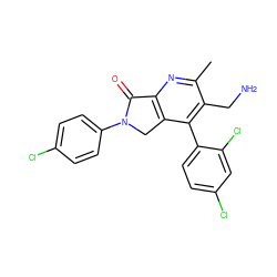 Cc1nc2c(c(-c3ccc(Cl)cc3Cl)c1CN)CN(c1ccc(Cl)cc1)C2=O ZINC000034806315