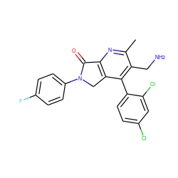 Cc1nc2c(c(-c3ccc(Cl)cc3Cl)c1CN)CN(c1ccc(F)cc1)C2=O ZINC000034804222