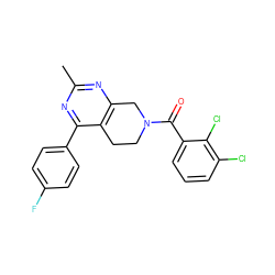 Cc1nc2c(c(-c3ccc(F)cc3)n1)CCN(C(=O)c1cccc(Cl)c1Cl)C2 ZINC000219435905