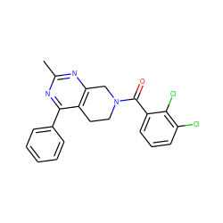 Cc1nc2c(c(-c3ccccc3)n1)CCN(C(=O)c1cccc(Cl)c1Cl)C2 ZINC000219435806