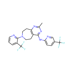 Cc1nc2c(c(Nc3ccc(C(F)(F)F)cn3)n1)CCN(c1ncccc1C(F)(F)F)CC2 ZINC000144281745