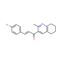 Cc1nc2c(cc1C(=O)/C=C/c1ccc(Br)cc1)CCCC2 ZINC000004020224