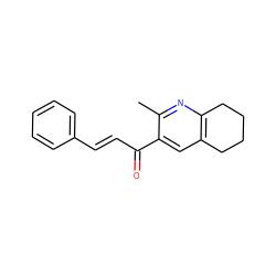 Cc1nc2c(cc1C(=O)/C=C/c1ccccc1)CCCC2 ZINC000003996385