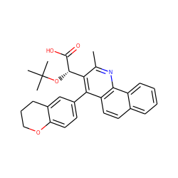 Cc1nc2c(ccc3ccccc32)c(-c2ccc3c(c2)CCCO3)c1[C@H](OC(C)(C)C)C(=O)O ZINC000169352738