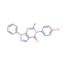 Cc1nc2c(cnn2-c2ccccc2)c(=O)n1-c1ccc(O)cc1 ZINC000028951871