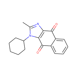 Cc1nc2c(n1C1CCCCC1)C(=O)c1ccccc1C2=O ZINC000008462893