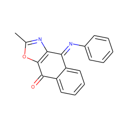 Cc1nc2c(o1)C(=O)c1ccccc1C2=Nc1ccccc1 ZINC000254019154