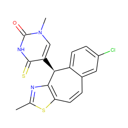 Cc1nc2c(s1)C=Cc1cc(Cl)ccc1[C@@H]2c1cn(C)c(=O)[nH]c1=S ZINC000146496602