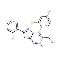 Cc1nc2cc(-c3ccccc3Cl)nn2c(-c2ccc(Cl)cc2Cl)c1CN ZINC000038268698