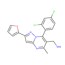 Cc1nc2cc(-c3ccco3)nn2c(-c2ccc(Cl)cc2Cl)c1CN ZINC000035967113