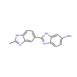 Cc1nc2cc(-c3nc4ccc(N)cc4[nH]3)ccc2[nH]1 ZINC000013111451