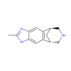 Cc1nc2cc3c(cc2[nH]1)[C@H]1CNC[C@H]3C1 ZINC000101033503