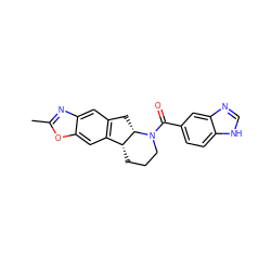 Cc1nc2cc3c(cc2o1)[C@H]1CCCN(C(=O)c2ccc4[nH]cnc4c2)[C@H]1C3 ZINC000117628768