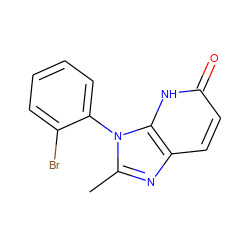 Cc1nc2ccc(=O)[nH]c2n1-c1ccccc1Br ZINC000118269372