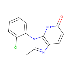 Cc1nc2ccc(=O)[nH]c2n1-c1ccccc1Cl ZINC000118264071