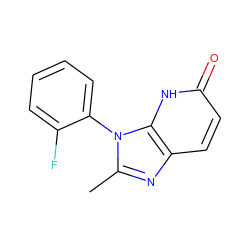 Cc1nc2ccc(=O)[nH]c2n1-c1ccccc1F ZINC000118272344