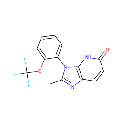 Cc1nc2ccc(=O)[nH]c2n1-c1ccccc1OC(F)(F)F ZINC000118266458