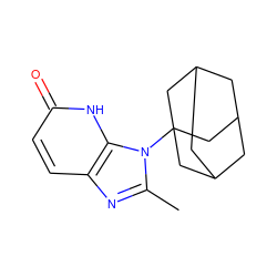 Cc1nc2ccc(=O)[nH]c2n1C12CC3CC(CC(C3)C1)C2 ZINC000118267488