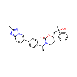 Cc1nc2ccc(-c3ccc([C@H](C)N4CC[C@](CC(C)(C)O)(c5ccccc5)OC4=O)cc3)cn2n1 ZINC000068245420