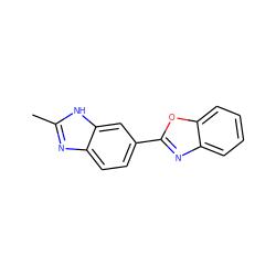 Cc1nc2ccc(-c3nc4ccccc4o3)cc2[nH]1 ZINC000000355968