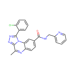 Cc1nc2ccc(C(=O)NCc3ccccn3)cc2n2c(-c3ccccc3Cl)nnc12 ZINC000095593315