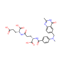 Cc1nc2ccc(CN(C)c3ccc(C(=O)N[C@@H](CCC(=O)N[C@H](CCC(=O)O)C(=O)O)C(=O)O)cc3)cc2c(=O)[nH]1 ZINC000003807126