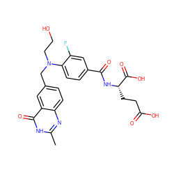 Cc1nc2ccc(CN(CCO)c3ccc(C(=O)N[C@@H](CCC(=O)O)C(=O)O)cc3F)cc2c(=O)[nH]1 ZINC000026836816