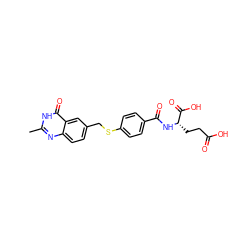 Cc1nc2ccc(CSc3ccc(C(=O)N[C@@H](CCC(=O)O)C(=O)O)cc3)cc2c(=O)[nH]1 ZINC000013822837