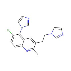 Cc1nc2ccc(Cl)c(-n3ccnc3)c2cc1CCn1ccnc1 ZINC000040429952