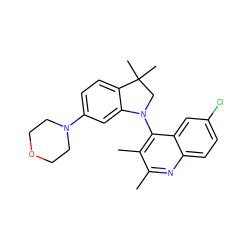 Cc1nc2ccc(Cl)cc2c(N2CC(C)(C)c3ccc(N4CCOCC4)cc32)c1C ZINC000095552262