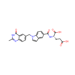 Cc1nc2ccc(Cn3ccc4cc(C(=O)N[C@@H](CCC(=O)O)C(=O)O)ccc43)cc2c(=O)[nH]1 ZINC000013822842